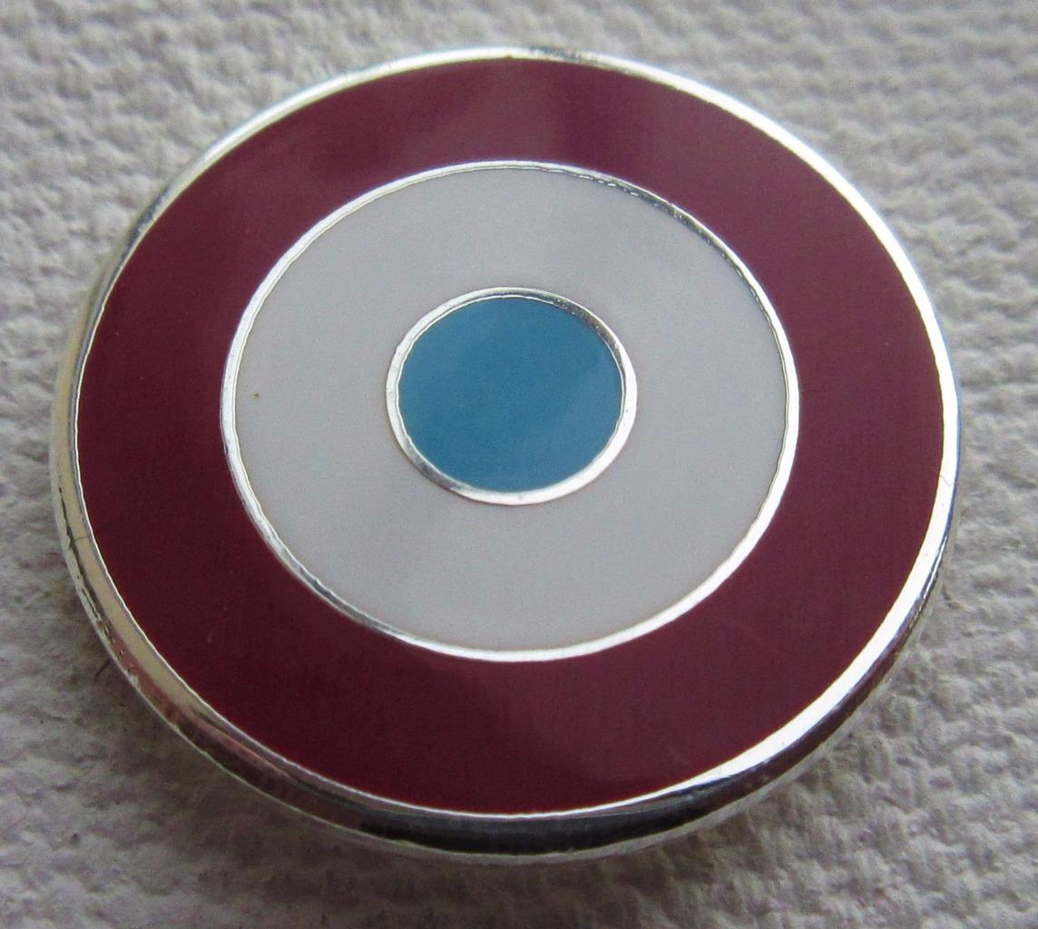 12MM 16MM OR 20MM DIA MOD TARGET BADGE BLUE WHITE RED