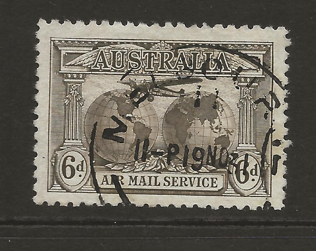 AUSTRALIA SG139 6d Sepia Air Stamp Fine Used Choice of Examples, UK P&P Free - Picture 10 of 10