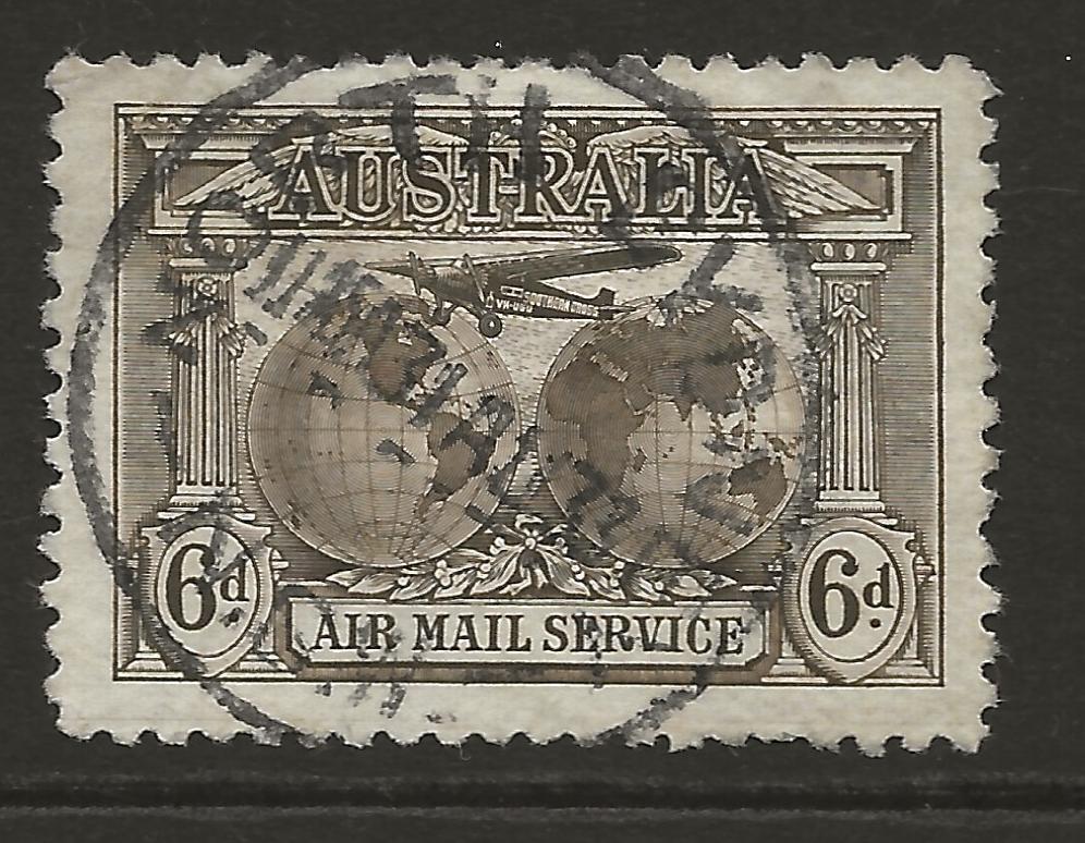AUSTRALIA SG139 6d Sepia Air Stamp Fine Used Choice of Examples, UK P&P Free - Picture 2 of 10