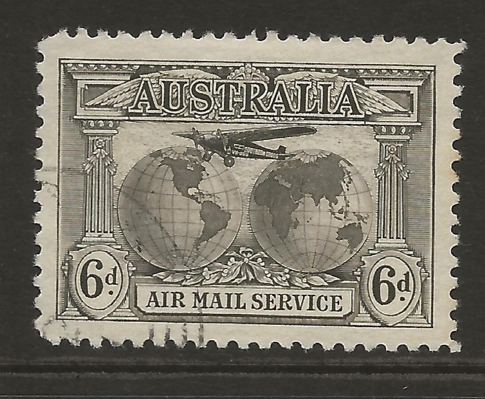 AUSTRALIA SG139 6d Sepia Air Stamp Fine Used Choice of Examples, UK P&P Free - Picture 3 of 10