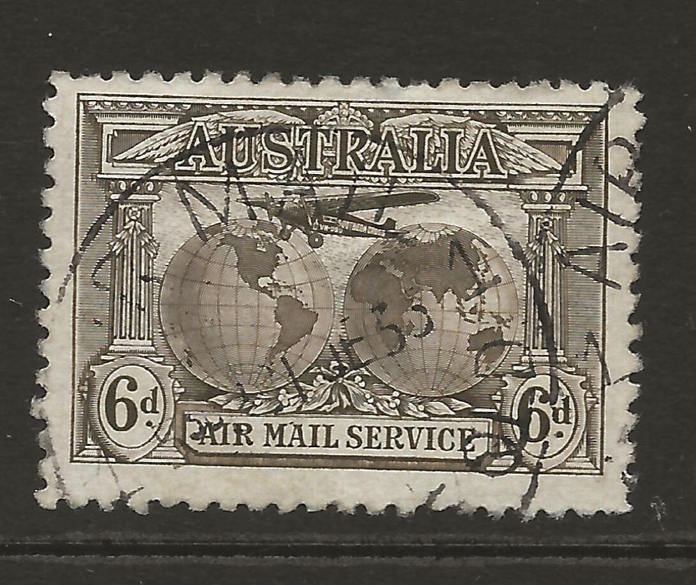 AUSTRALIA SG139 6d Sepia Air Stamp Fine Used Choice of Examples, UK P&P Free - Picture 5 of 10