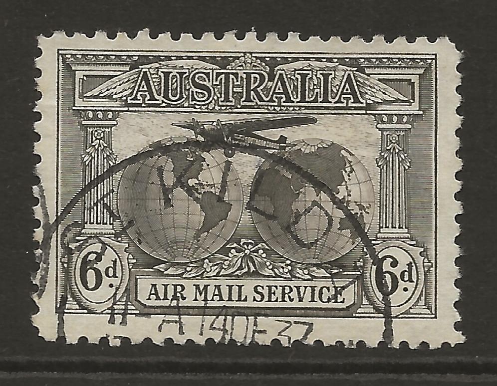 AUSTRALIA SG139 6d Sepia Air Stamp Fine Used Choice of Examples, UK P&P Free - Picture 8 of 10