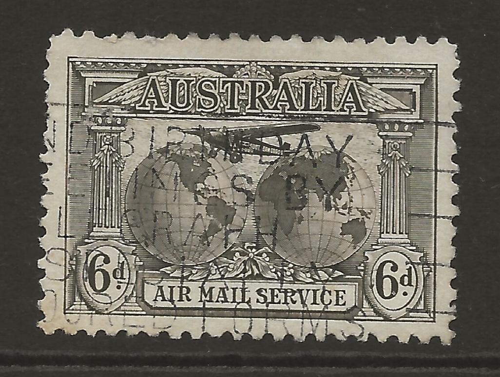 AUSTRALIA SG139 6d Sepia Air Stamp Fine Used Choice of Examples, UK P&P Free - Picture 9 of 10