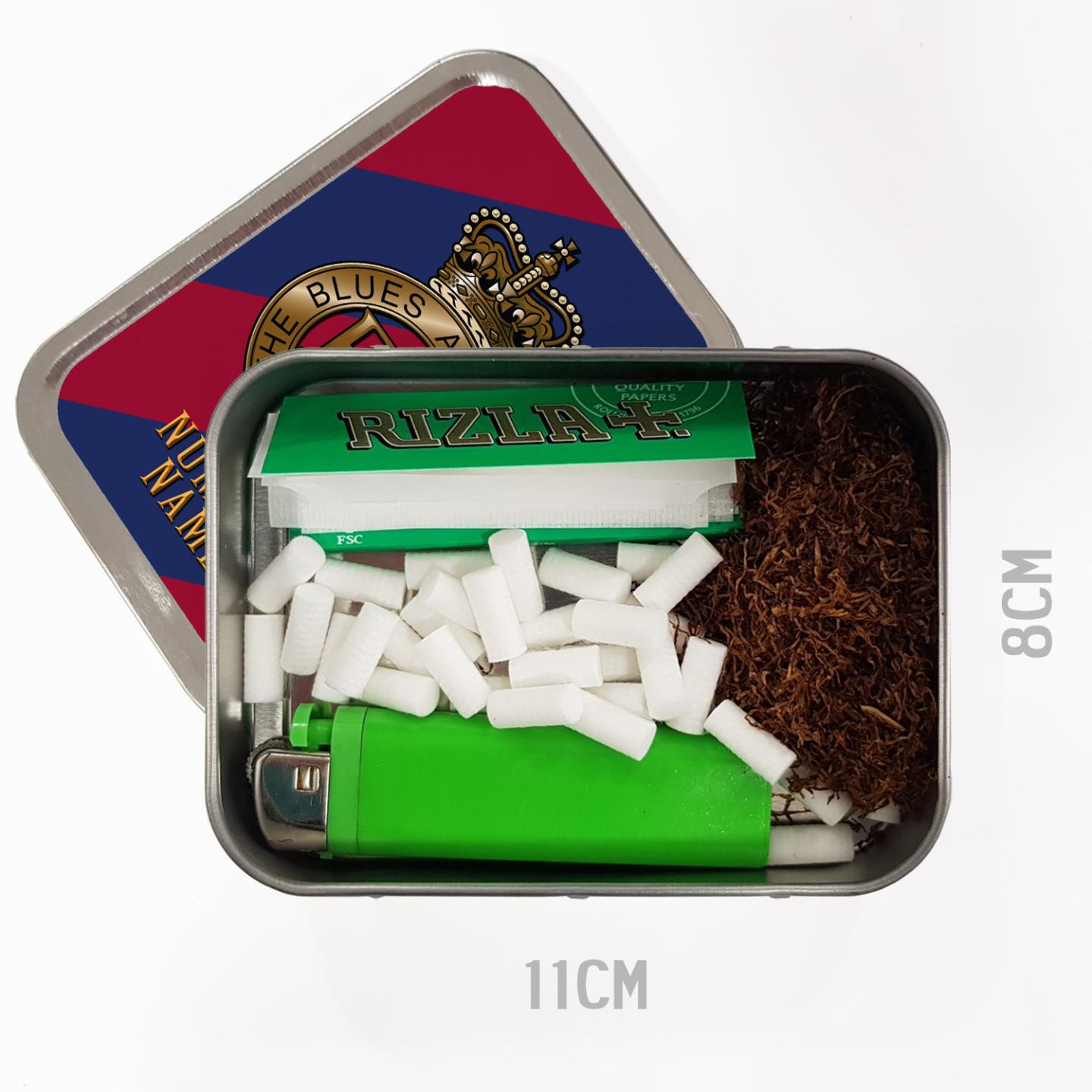 Personalised Blues and Royals British Army 2oz Tobacco Tin Baccy Stash