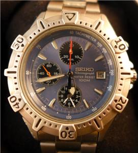 Sporty, Larger Size 42mm Seiko Chronograph 7T32 6M20 serial