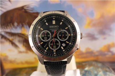 SEIKO- CHRONOGRAPH 50M- STAINLESS STEEL- JAPAN- MENS WATCH