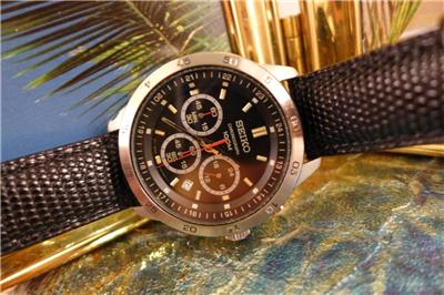 Classic 46mm SS Seiko Chronograph 4T53-00A0 Quartz Mens