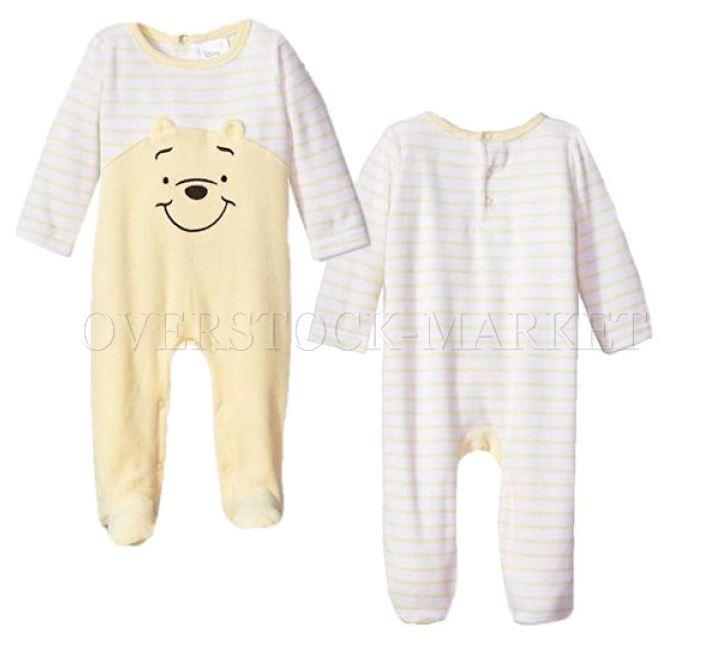 NEW! DISNEY BABY BOYS & GIRLS ONE PIECE VELOUR FOOTED SLEEPER! SO SOFT! VARIETY - Picture 4 of 4