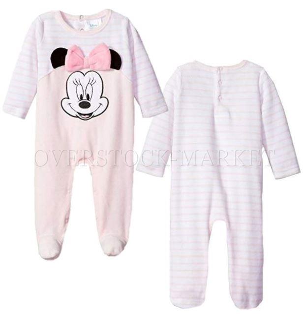 NEW! DISNEY BABY BOYS & GIRLS ONE PIECE VELOUR FOOTED SLEEPER! SO SOFT! VARIETY - Picture 2 of 4