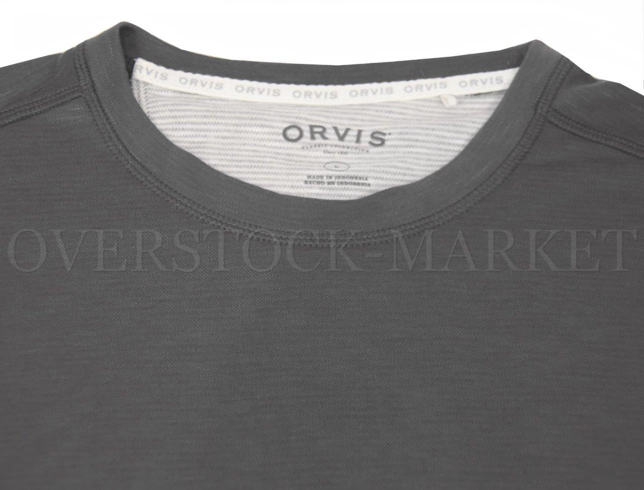 NEW! MEN’S ORVIS CASCADE LONG SLEEVE CREW NECK SLUB SHIRT CLASSIC FIT! VARIETY