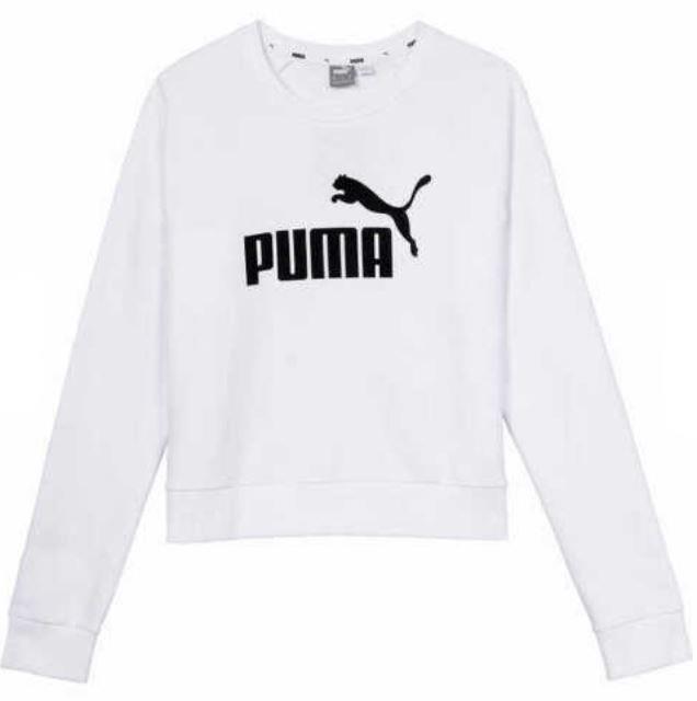 NEW WOMENS PUMA CREW NECK FRENCH TERRY SWEATSHIRT! LOGO