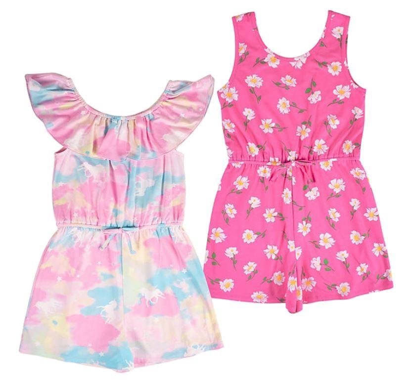 NEW! GIRL'S ZUNIE GIRL 2 PACK SOFT KNIT ROMPERS! VARIETY STYLES, COLOR & SIZES - Picture 5 of 5