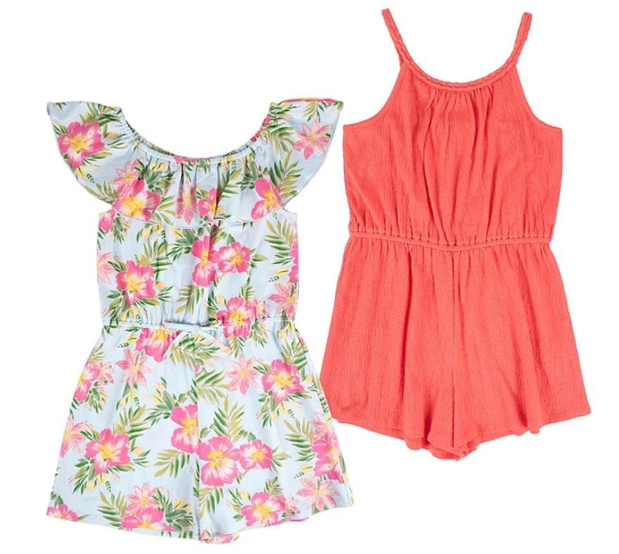 NEW! GIRL'S ZUNIE GIRL 2 PACK SOFT KNIT ROMPERS! VARIETY STYLES, COLOR & SIZES - Picture 2 of 5