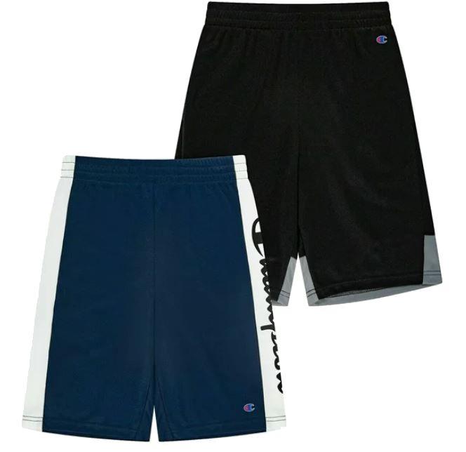 NEW! BOYS CHAMPION 2 PK QUICK DRY PULL ON STRETCH SHORT! UPF 30! VARIETY SZ/CLR - Picture 2 of 5