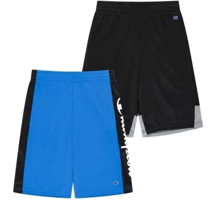 NEW! BOYS CHAMPION 2 PK QUICK DRY PULL ON STRETCH SHORT! UPF 30! VARIETY SZ/CLR - Picture 4 of 5