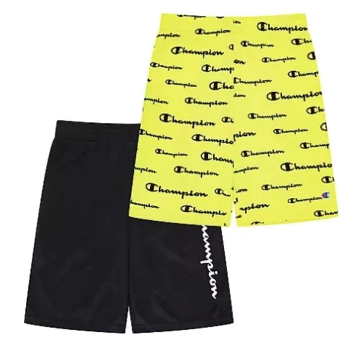 NEW! BOYS CHAMPION 2 PK QUICK DRY PULL ON STRETCH SHORT! UPF 30! VARIETY SZ/CLR - Picture 5 of 5