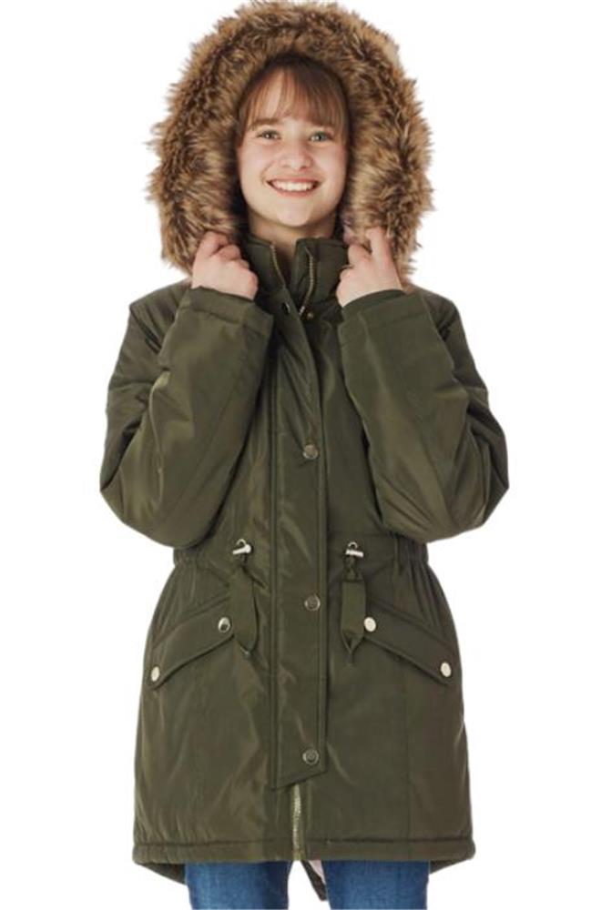 NEW! GIRL'S MEMBER'S MARK ULTIMATE WIND RESISTANT PARKA! FAUX FUR TRIM! VARIETY - Picture 3 of 3