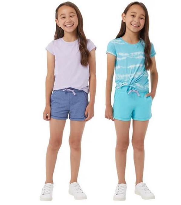NEW! GIRLS 32 DEGREES COOL 4 PC SHORT SET! 2 SHORT SLEEVE TEE & 2 SHORTS VARIETY - Picture 2 of 3