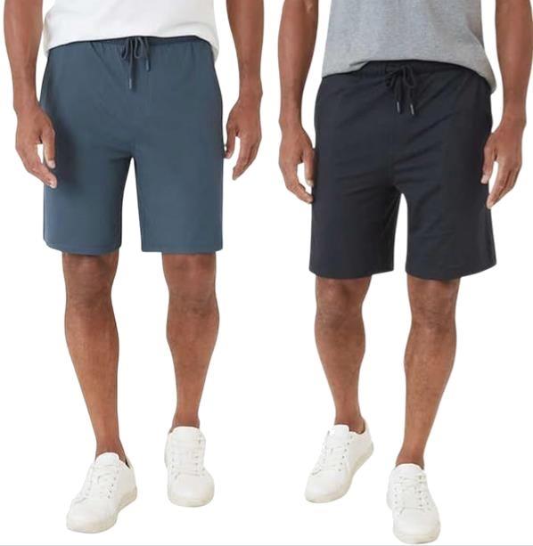 NEW! MEN’S EDDIE BAUER 2 PK EVERYDAY COMFORT FIT SHORTS! ONE ZIP POCKET! VARIETY