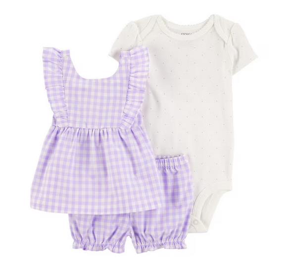 NEW! INFANT GIRLS CARTER’S 3 PIECE! BODYSUIT, TOP & BOTTOM! STYLES VARY! VARIETY