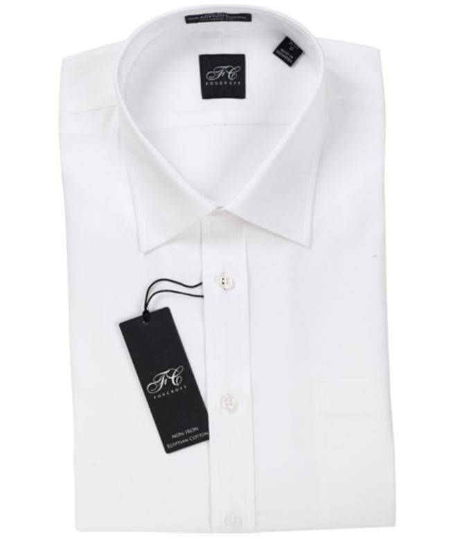 NEW MENS FOXCROFT 100% EGYPTIAN COTTON NON-IRON TAILORED FIT DRESS ...