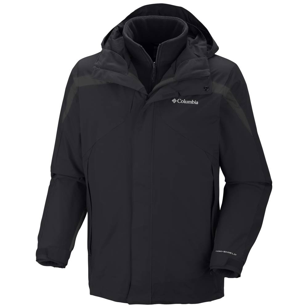 Men's Columbia Eager Air 3 in 1 Systems Jacket Fleece Lined Omni Shield ...