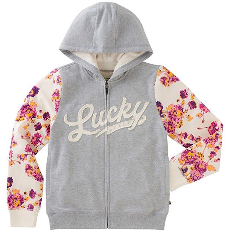 NEW! LUCKY BRAND GIRL'S PLUSH LINED HOODIE JACKET! FULL ZIP! VARIETY SIZE/COLORS - Picture 5 of 5