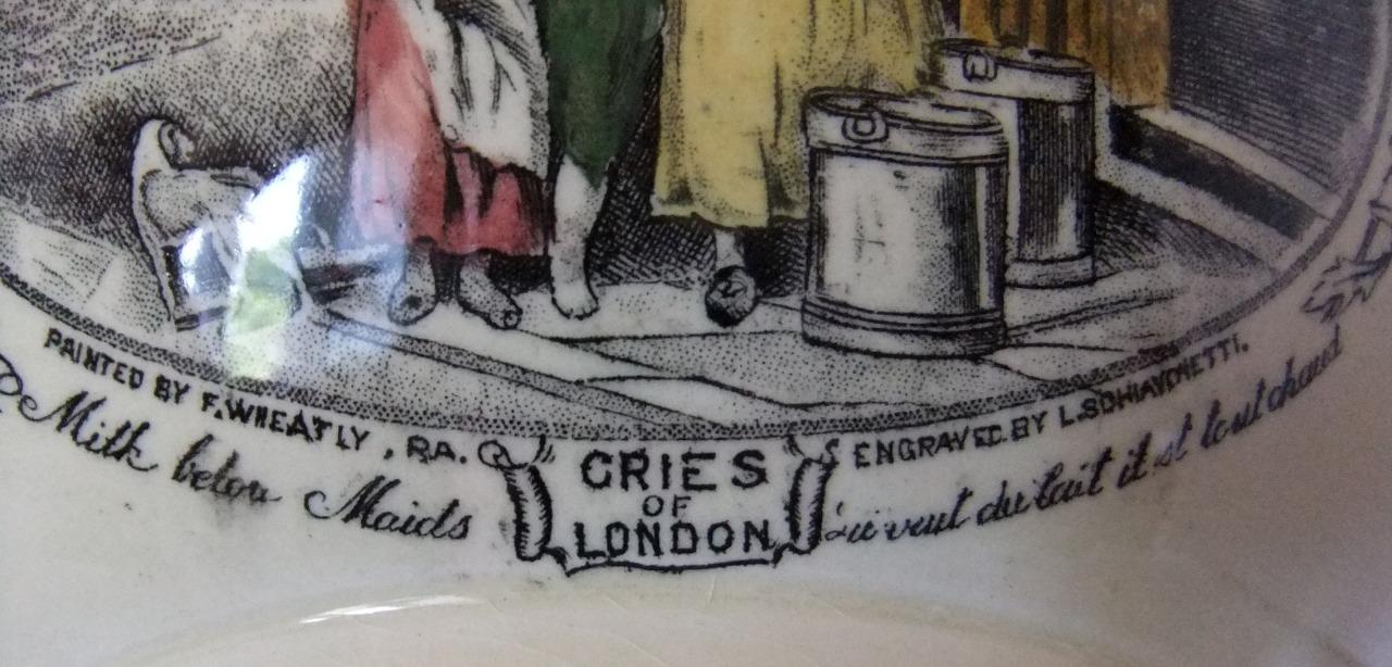 Ciotola ceramica vintage Adams "Cries of London" larghezza 20 cm: A/F - Foto 14 di 17