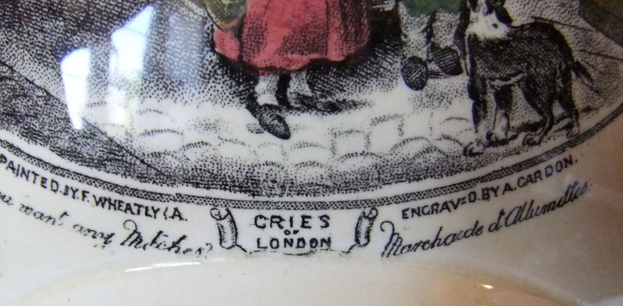 Ciotola ceramica vintage Adams "Cries of London" larghezza 20 cm: A/F - Foto 17 di 17