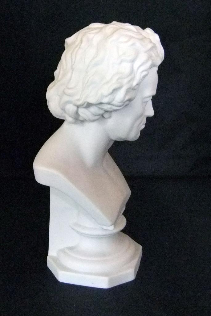 Fine Antique Parian Porcelain Bust of Beethoven, 20 cm high - Picture 6 of 12