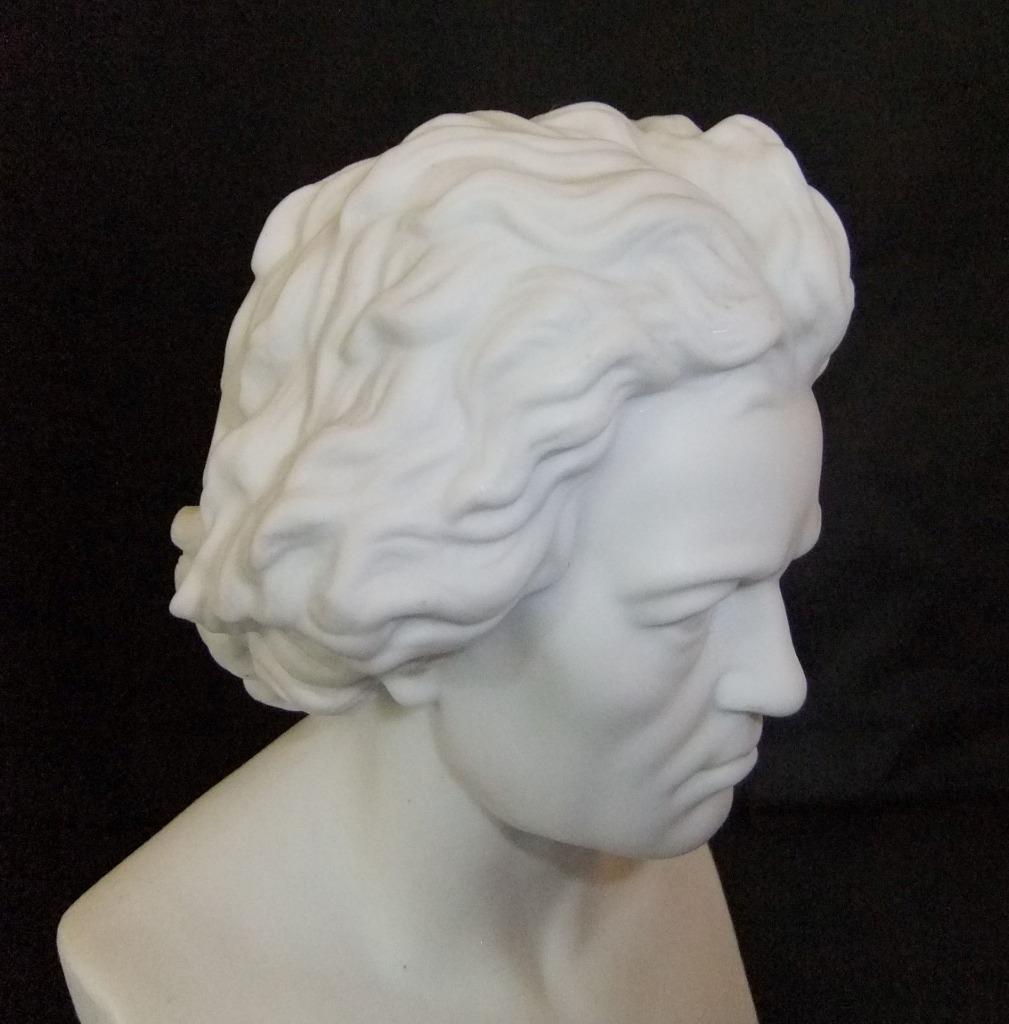 Fine Antique Parian Porcelain Bust of Beethoven, 20 cm high - Picture 7 of 12
