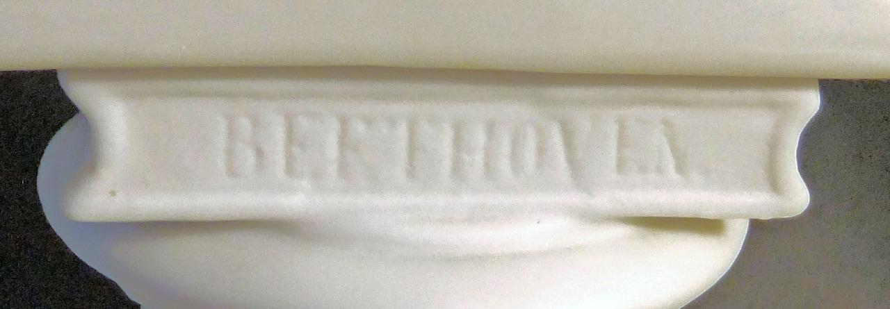 Fine Antique Parian Porcelain Bust of Beethoven, 20 cm high - Picture 5 of 12