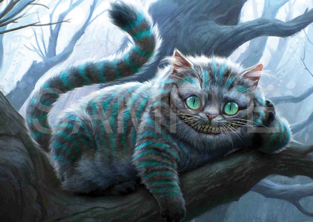cheshire cat alice in wonderland a3 poster print hal749