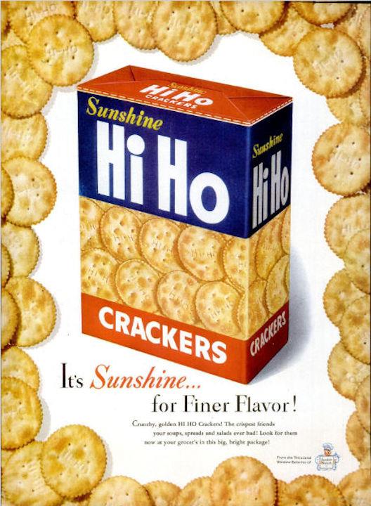 1950 Hi Ho Crackers Print Ad Crisper Crackers Ebay