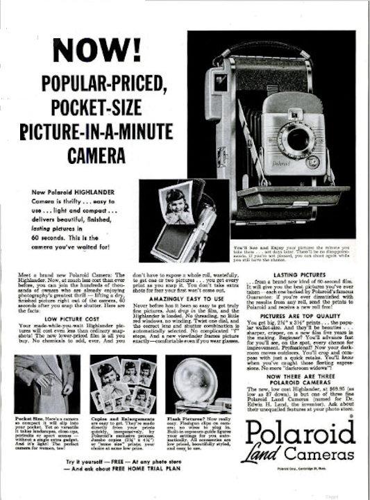 Appareil photo terrestre imprimé Polaroid 1954 Highlander - Photo 1/1