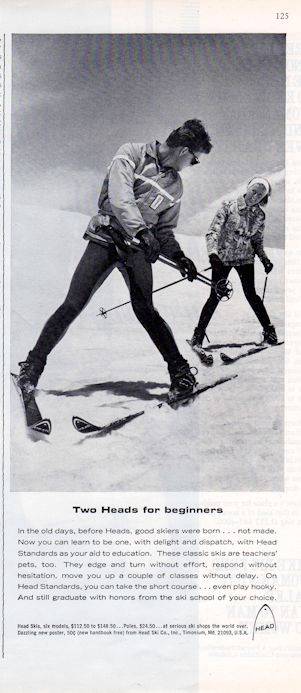 1965 Vintage Head Snow Ski's PRINT AD | eBay