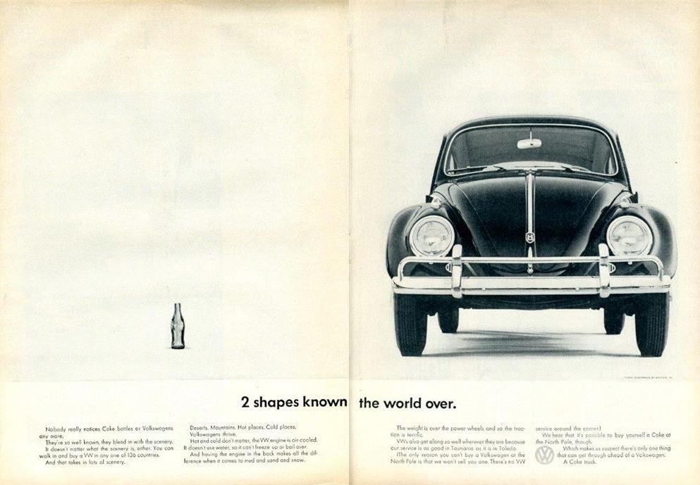 1962 Volkswagen Vw Lema Anuncio Impreso 2 Formas Conocidas En Todo El Mundo Gran 2pg Ad Ebay