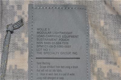 US SUSTAINMENT POUCH 8465-01-524-7226 MOLLE II LIGHTWIEGHT NEW LOT OF 2 ...