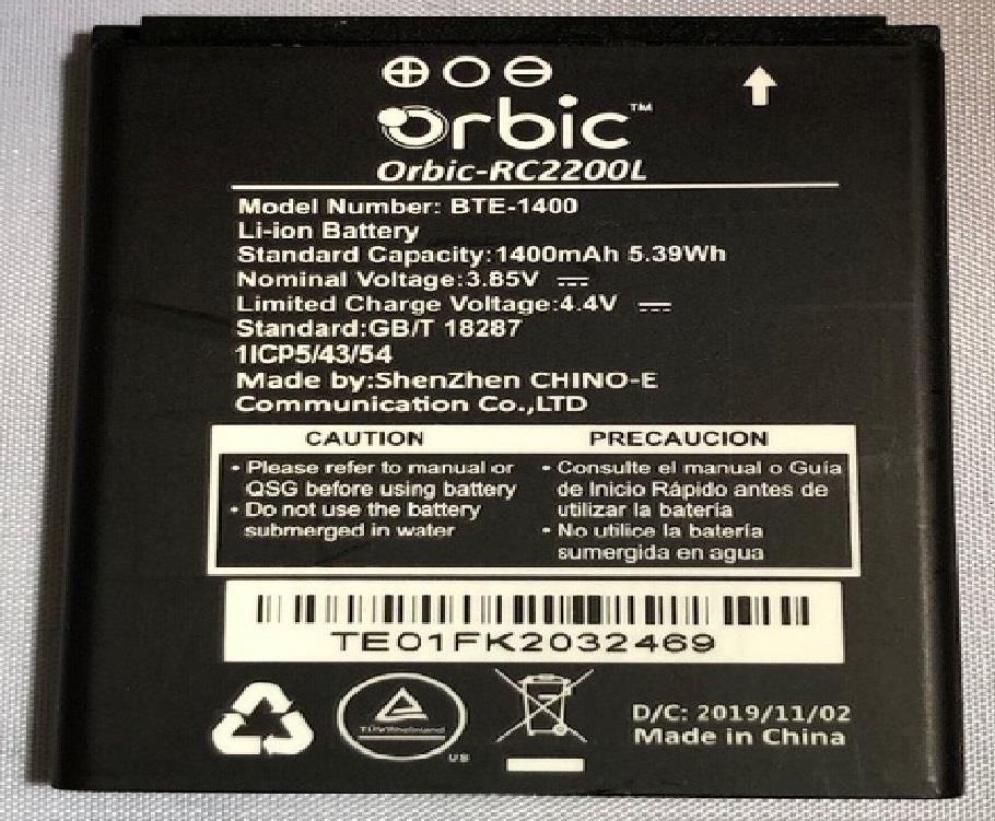 New OEM Original Battery for Verizon Orbic Journey V RC2200L BTE1400
