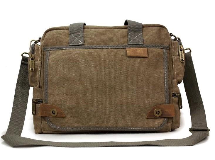 Men's Vintage Canvas Shoulder Messenger Travel Hiking Working Tote Bag ...