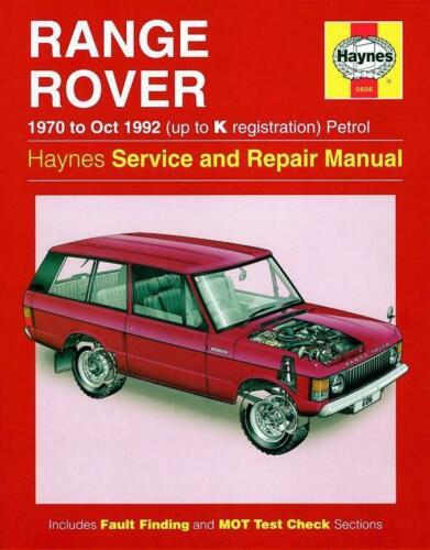 RANGE ROVER CLASSIC Petrol - Haynes Workshop Manual 1970 to 1992