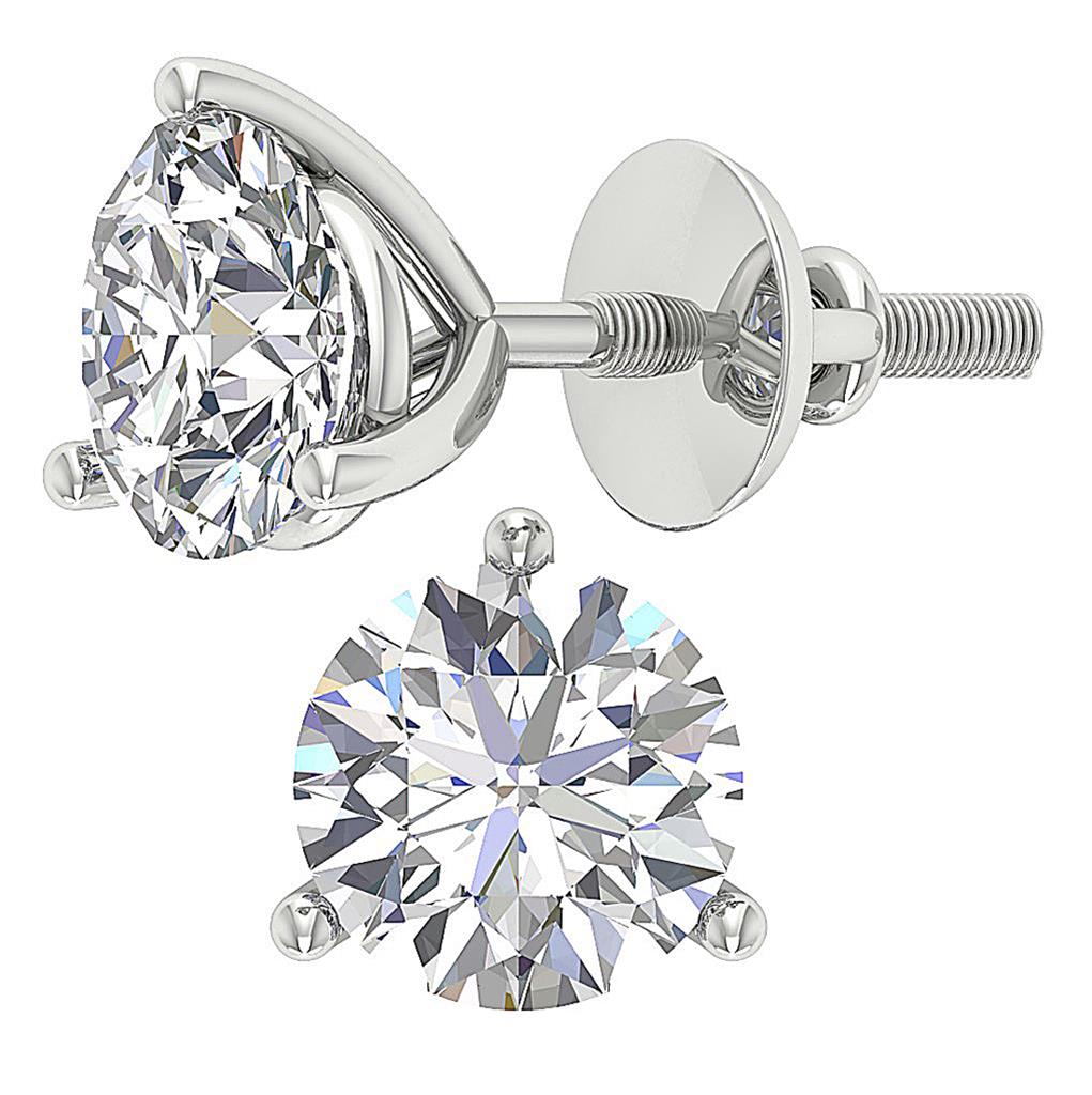 VVS E 4/5/6/7Ct Lab Grown Diamond Martini Set Solitaire Studs Earrings 14K Gold - Picture 14 of 16