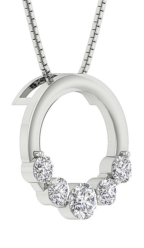 14k diamond journey circle necklace