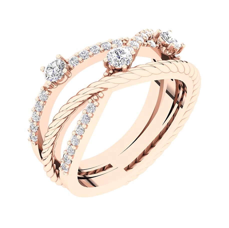 I1 G 0.65Carat Natural Diamond Right Hand Engagement Ring 10K Solid Gold 10.10mm - Picture 11 of 13