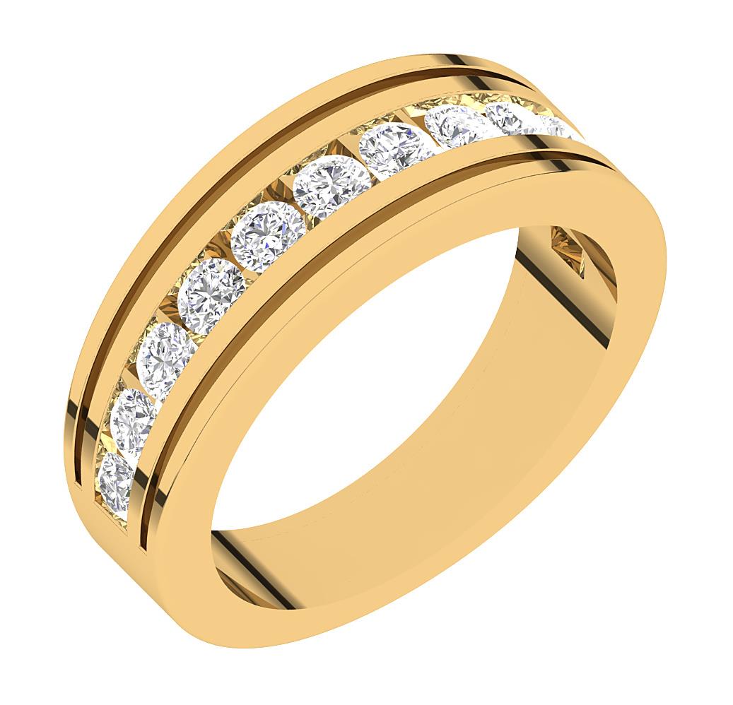 Lab Grown Round Diamond VS F 1.00 Ct Men's Engagement Ring 8.5MM 10K Solid Gold - Picture 14 of 14
