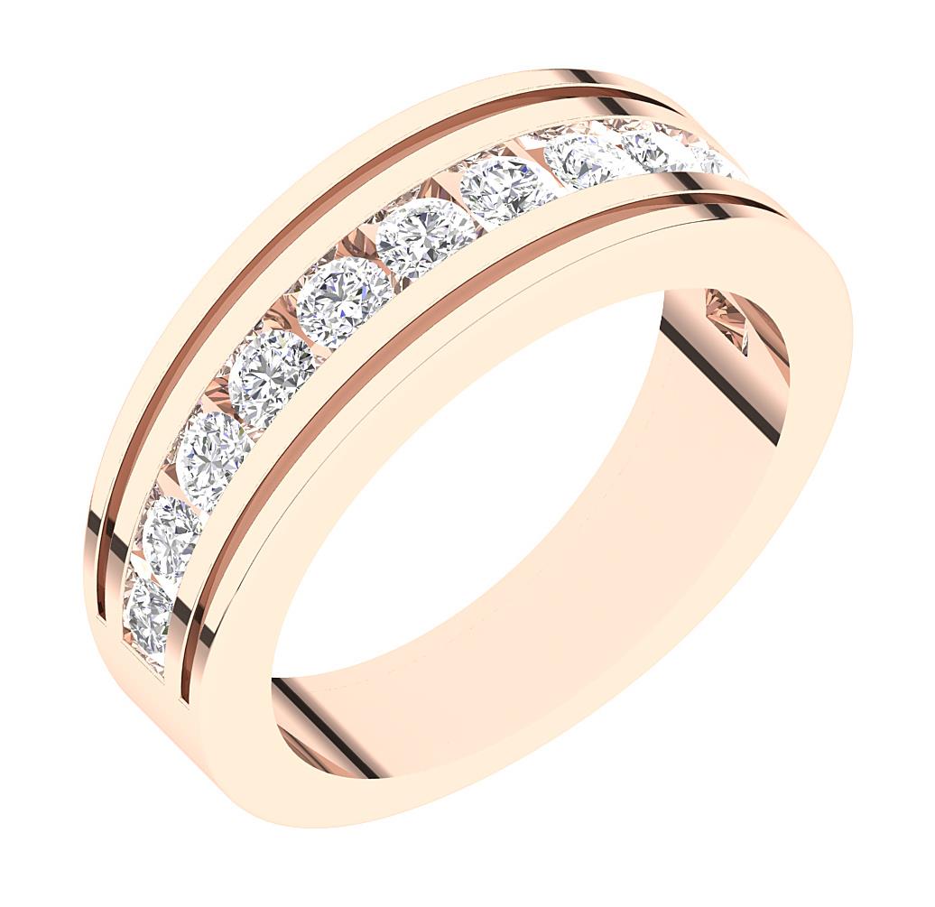 Lab Grown Round Diamond VS F 1.00 Ct Men's Engagement Ring 8.5MM 10K Solid Gold - Picture 12 of 14