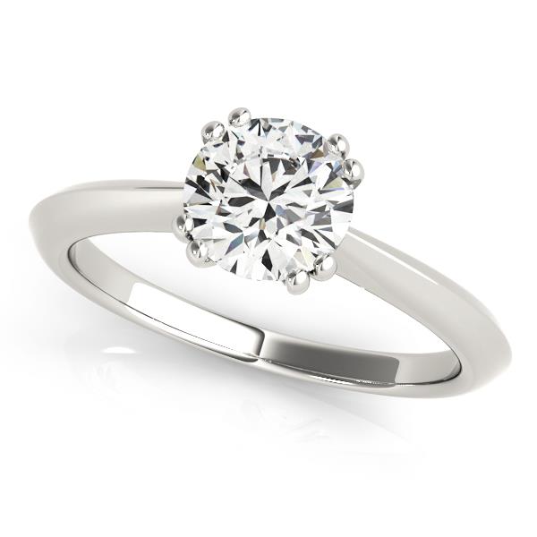 VS F 1.00-2.00 Carat Lab Grown Diamond Sterling Silver Solitaire Engagement Ring