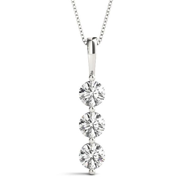 Lab Grown Diamond Fashion Pendant VS F 1.00-1.50 Carat Prong Set 14K Rose Gold