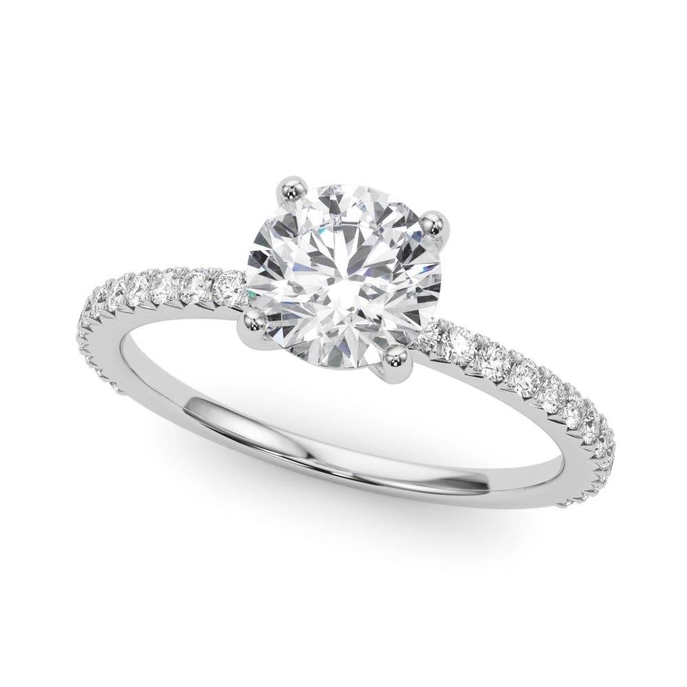 Lab Grown Diamond VS F 1.30-4.30 Carat Single Row Engagement Ring 14K Rose Gold