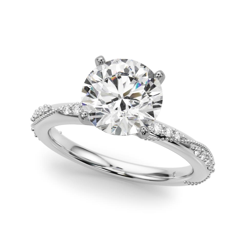 Twisting Contemporary Engagement Ring VS F 1.15 Carat Lab Grown Diamond 14K Gold
